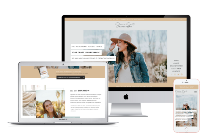 Introducing the Bold x Boho Website Template Collection. Here is The Wildly Wealthy Website Template. 