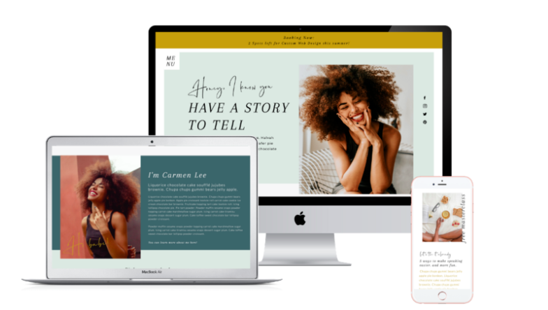 Introducing the Bold x Boho Website Collection. Here is the Ambitious Dreamer Template!